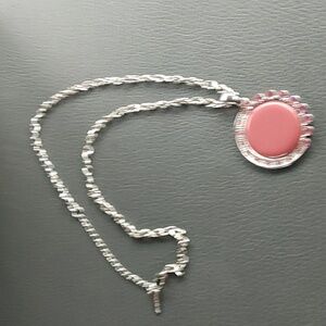 ✅Passion Dusty Rose Pink Stoned Necklace